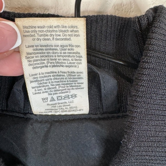 Russell Athletic Men's Bears Full Zip Bomber Jacket Long Sleeve Black Size M VTG - Picture 8 of 13